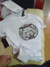 雅鹿短袖T恤男纯棉韩版潮流宽松大码透气打底衫青少年学生夏天休闲t恤 白/小伙伴 3XL （重175-190斤高175-180） 实拍图