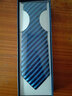 海派浩宇 商务领带8cm宽 提花涤纶丝斜纹 LD3-深蓝条纹(宽) 实拍图
