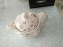 杰艺陶瓷茶壶大号单壶功夫茶具青花瓷品茗杯山水青花泡茶壶大容量茶壶 双层茶壶-(白金叶子) 实拍图