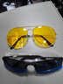 锐盾 锐盾男式太阳镜男款士墨镜偏光增晰钓鱼眼镜警察司机飞行员驾车夜视镜开车夜间专用黑超3043 枪框灰片 实拍图