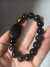 可塘明珠 配珠宝鉴定证书 天然彩虹眼黑曜石手链男女士八大守护神本命佛手串本命年手链 12MM-属鸡不动明王 实拍图