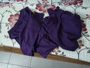 水晶豆 女士高领保暖内衣全棉中老年人棉毛衫男纯棉老人秋衣秋裤套装宽松大码打底秋冬季 女高领-深紫 M 实拍图