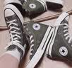 匡威（Converse）男鞋女鞋 ALL STAR系列经典帆布鞋休闲情侣休闲鞋学生板鞋 【常青黑高】侧边加厚橡胶 101010 39 实拍图