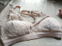 美标性感文胸女夏季无钢圈胸罩法式蕾丝三角杯内衣 粉色 70B 实拍图