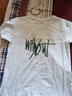衣领飘飘短袖T恤女装显瘦上衣夏装女士衣服字母印花体恤棉情侣 白色 M偏大(110-130斤)  实拍图