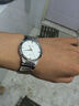 佰镀时男士表进口机芯休闲情侣对表简约时尚钢带双日历石英女士表 无历钢带白面(男款) 实拍图