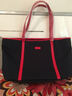 Letitbe女士单肩托特包牛津尼龙帆布上班商务通勤休闲超大容量电脑手提袋 红色配深蓝色 加大号(很大、个小慎拍) 实拍图