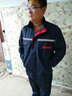 领灿工作服套装男劳保服长袖春秋冬车间工人工厂耐磨工装汽修建筑工地 丝A单反藏蓝 XL /175 套装 实拍图