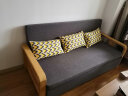 塞纳春天沙发床多功能北欧可折叠实木沙发床客厅小户型双人两用布艺沙发 1.33米【乳胶款 无储物箱】 实拍图