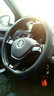适用于大众朗逸方向盘套真皮速腾宝来高尔夫7迈腾捷达途岳探岳途观L凌渡帕萨特polo新桑塔纳途昂把套 D型-翻毛皮+黑皮侧孔 实拍图