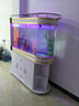 喜灏子弹头鱼缸水族箱客厅家用中型大型1.2米屏风隔断免换水鞋柜鱼缸 包到家安装 1.2米长覆膜柜一套-顶滤 实拍图