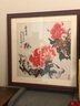紫腾随轩新中式牡丹花开富贵装饰画客厅餐厅背景墙画卧室床头挂画壁画 图21 60*60cm红木色实木框 实拍图