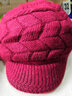 叮咚小格帽子女秋冬韩版兔毛帽鸭舌保暖毛线帽秋冬季加绒加厚 酒红色【加绒】 实拍图