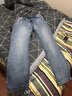 飞诺秋冬款垂感宽松直筒牛仔裤男士高端休闲长裤弹力百搭男裤 HSD102H蓝白色【简约】 中厚 弹力 31 实拍图