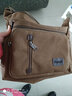 韩版男士帆布单肩包商务英伦男包挂包 休闲户外斜挎包大容量 可定做 印字 咖啡色 实拍图