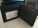 圣大保罗男士鹿皮钱包男真皮短款柔软钱夹加厚商务票夹七夕情人节礼物 横款黑色 实拍图