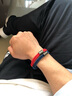 power ionics潮牌硅胶手链男女转运珠情侣刻字手绳学生礼物手环手镯 红色/枪灰配饰 实拍图