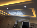 思洛迪创意餐厅灯长方形水晶灯现代简约LED吸顶过道走廊吧台灯水晶吊灯 长1.5M 宽35CM   吸顶 三色调光 实拍图
