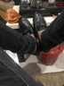 睿登豆豆鞋男鞋透气商务休闲鞋男士驾车懒人套脚牛皮新款夏秋休闲皮鞋 黑色四季款0095 39 实拍图