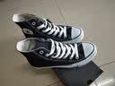 匡威（Converse）帆布运动板鞋 ALL STAR HI高帮休闲鞋 经典男女全明星 日本直邮 BK-黑色 22.5 实拍图