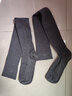 革斤威过膝袜长筒袜长袜子女学生棉纯竖条纹韩版森系堆堆袜 细竖条过膝深灰 实拍图