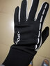 欧鹿雅顿手套男秋冬韩版保暖加绒加厚防风骑车触屏开车防滑防水男士手套 黑灰 均码弹力大 实拍图