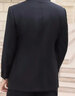 浪登西服套装男正装秋季商务中年纯色羊毛职业西装新郎礼服 蓝黑色-【标准B版】+西裤 46 【上衣】裤码28,29,33,35,36码 实拍图