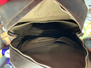 赫泽琼斯欧美复古背包进口疯马皮双肩包男士旅行背包休闲行李包机车电脑包 咖啡黑色 实拍图