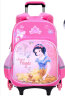 迪士尼漫威 拉杆书包 小学生双肩 儿童书包 背包 六轮苏菲亚粉色(三层) 实拍图