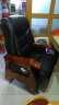 粤尚邦（YUE SHANG BANG）老板椅真皮商务电脑椅家用大班椅可躺总裁座椅人体工学椅子办公椅 黑色牛皮 实拍图