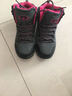 郁克（YUKE）登山鞋女男士户外旅游鞋防水防滑高帮耐磨徒步鞋工装鞋情侣款 2026M黑梅红女款加绒(35-42) 38 实拍图