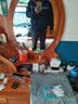宏安途工作服套装男深蓝春秋长袖上衣裤子劳保服汽修服工作服定制 藏蓝色单上衣(反光条立领) XL/175 实拍图