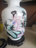 梓琦景德镇陶瓷器中式花瓶摆件酒柜玄关家居装饰品工艺品博古架摆设品 花好月圆三件套配龙架木底座 实拍图