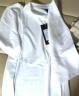闪爆 夏季五分袖纯白色T恤韩版男士宽松短袖蝙蝠衫学生bf风上衣打底衫 白色 XL 实拍图