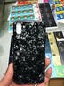 新爵 苹果x手机壳贝壳iphone8plus 6splus 7plus se2玻璃超薄全包潮牌女款 苹果X 5.8 幻夜黑 实拍图