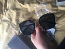 帕莎偏光镜女时尚新款可配近视太阳镜气质女神墨镜开车方脸同款T60107 -T020-G亮黑/单灰 实拍图
