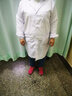 熠帛冬季防静电白大褂实验室男女药厂药店诊所牙科学生化学防酸碱 长袖松紧袖厚款 3XL (185) （体重180斤以下） 实拍图