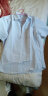 佐马仕 短袖衬衫男士衬衣商务休闲大码职业装工装夏季免烫修身工作服 DX2672蓝色条纹短袖 42/3XL（150-160斤） 实拍图