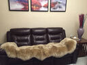 冬季羊毛沙发垫 欧式 真皮沙发垫 坐垫防滑 加厚 整张羊皮垫子组合贵妃毛绒沙发垫飘窗垫毯 豆沙色 澳洲2p70*200cm 实拍图