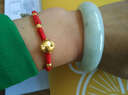 蓓影 黄金转运珠生肖牛手链女款鼠足金999宝宝十二生肖狗路路通本命年 红玛瑙+萌鼠(其他生肖备注)+4金 实拍图