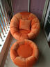 虎图腾个性时尚懒人南瓜沙发客厅休闲卡通卧室阳台单人小沙发椅创意 超柔橘色 单人位 实拍图