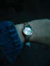 聚利时时尚轻薄钢带小巧手链表立体镜面镶水钻刻度女士石英腕表学生手表 917金色 实拍图