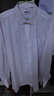 恒源祥长袖衬衫男士春秋季商务休闲正装上班职业装宽松纯色工装黑白衬衣 蓝色1002 41 （175/96A） 实拍图