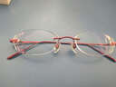 菲尔渡边 超轻钛镜架配超韧渐进色镜片防蓝光钻石无框切边近视眼镜1062 钛架+1.61无色非球超韧镜片 实拍图