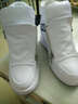 莱然休闲内增高女鞋子松糕高帮网面运动鞋透气网鞋2025秋季新款潮 米色单鞋 34 实拍图