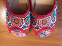娟的绢 老北京布鞋民族风绣花拖鞋女 居家坡跟包头鞋子 1123-91 红色 40 实拍图