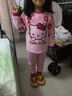 Hello Kitty女童保暖内衣套装加绒加厚纯棉儿童夹棉秋衣秋裤套装女全棉保暖衣 深粉3层夹棉 55501 120 cm适合115-125 实拍图