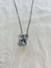 米莱珠宝1.68克拉海蓝宝吊坠18K金吊坠镶嵌项链天然宝石女士生日礼物 不含链 配链可额外定制 实拍图