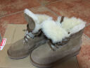 AU&MU澳洲冬季羊皮毛一体雪地靴女保暖防滑加绒棉鞋男女士大码短筒靴子 栗色 【男女款】【羊皮毛一体】1920 36 U5 实拍图
