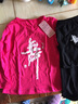 艾舞戈儿童舞蹈服女童秋季练功服拉丁舞服男童形体印花T恤上衣套装 【套装】玫红长袖+长裤 120 (身高120-130cm) 实拍图